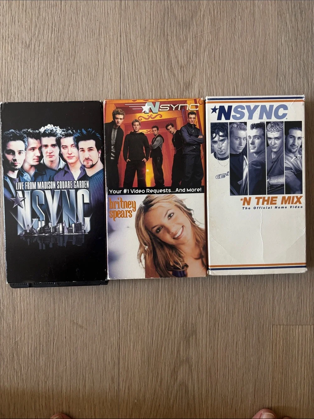 NSYNC VHS Collection with Britney Spears Insert - Black, Orange, White